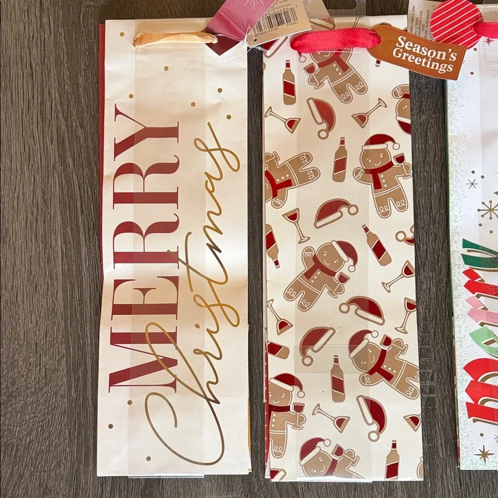 Christmas Wine Gift Bag 3 Sets of 2